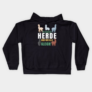 Alpaka Herde Antirassismus Kids Hoodie